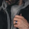 Ridge 8mm Beveled Ring Set - Burnt Titanium sold by The Ridge
