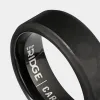 Ridge 8mm Beveled Ring Set - Forged Carbon sold by The Ridge