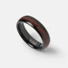 Ridge 6mm Rounded Ring Set - Mopane Wood sold by The Ridge