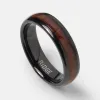 Ridge 6mm Rounded Ring Set - Mopane Wood sold by The Ridge