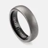 Ridge 6mm Rounded Ring Set - Stonewashed Titanium sold by The Ridge