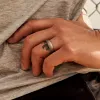 Ridge 6mm Rounded Ring Set - Stonewashed Titanium sold by The Ridge