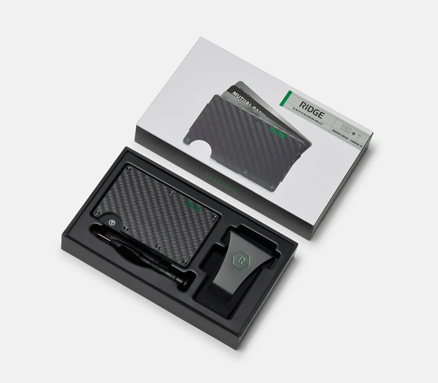 Ridge Wallet - Voodoo Green Carbon 003 sold by The Ridge product image thumbnail 4