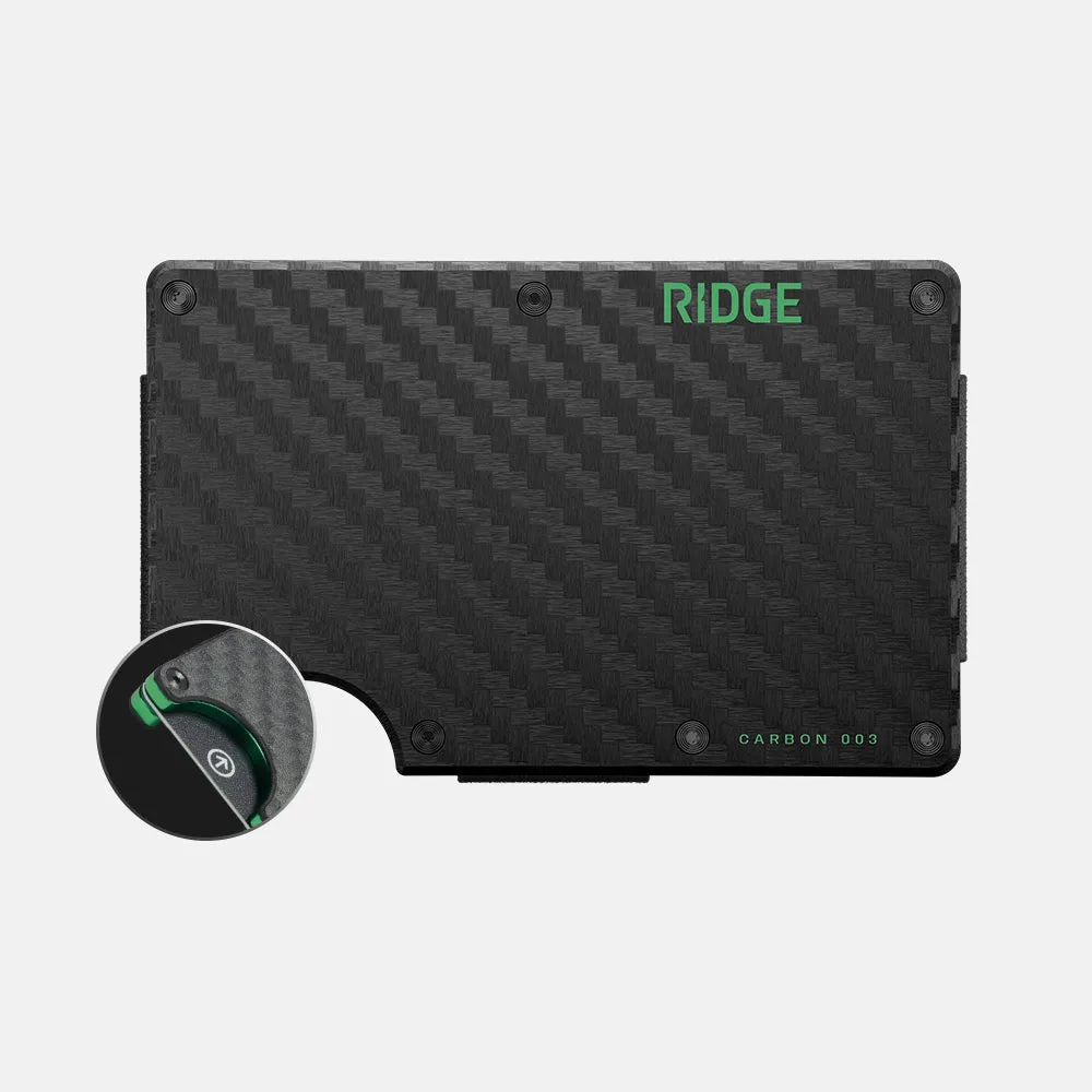 Ridge Wallet - Voodoo Green Carbon 003 sold by The Ridge