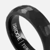 Ridge 6mm Hammered Ring Set - Royal Black sold by The Ridge