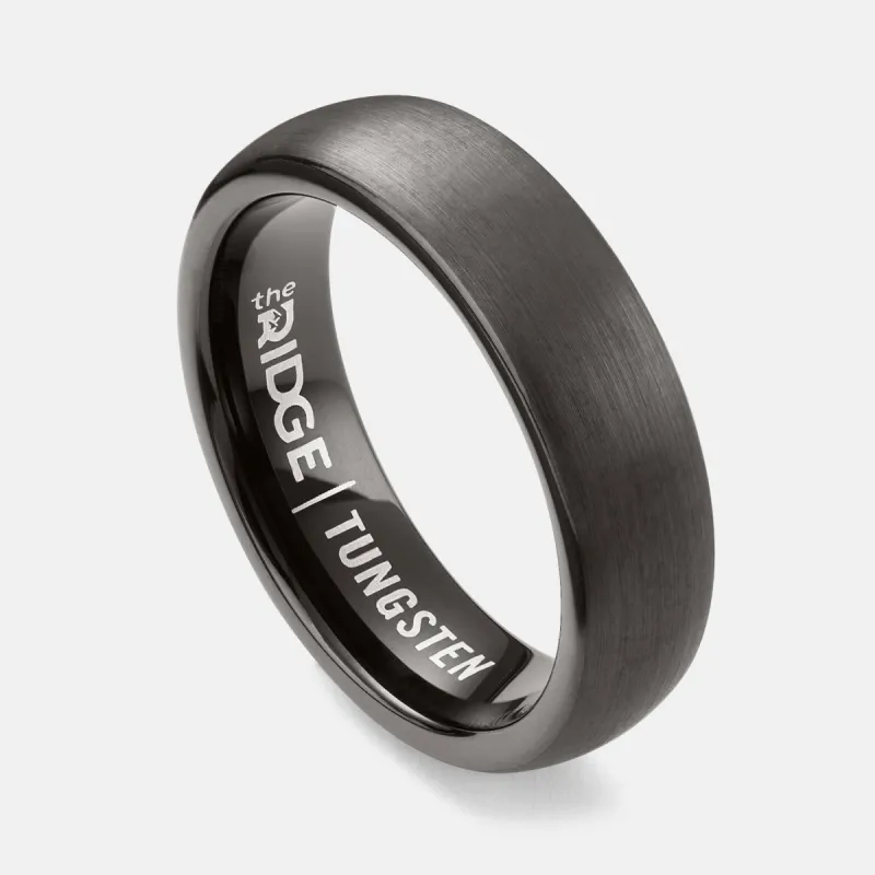 Ridge 6mm Rounded Ring Set - Gunmetal sold by The Ridge