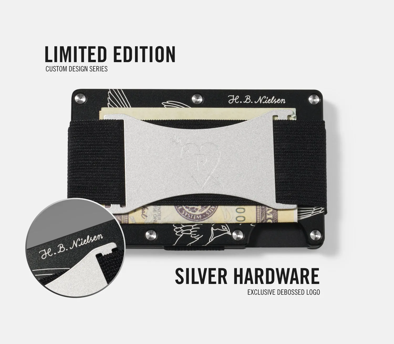 Ridge Wallet H.B. Nielsen - Silver Swallows sold by The Ridge product image thumbnail 5