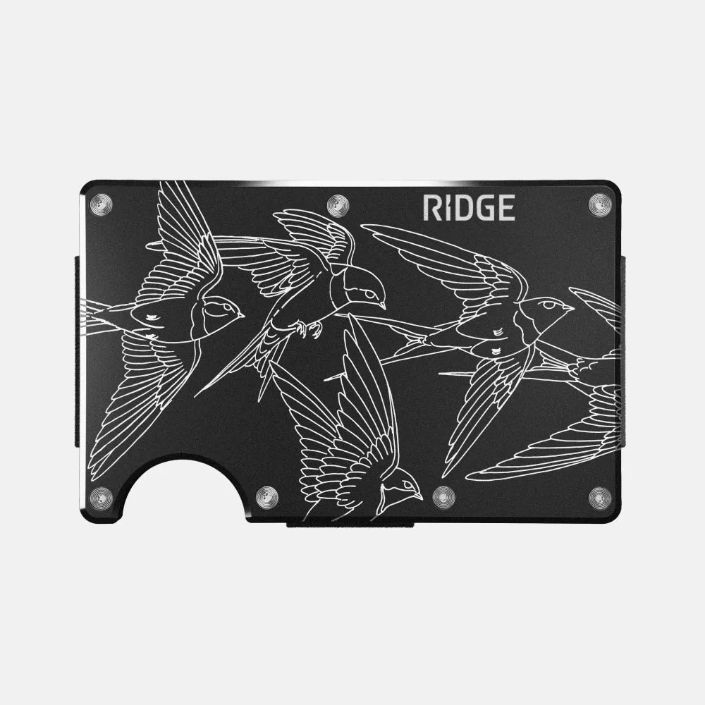 Ridge Wallet H.B. Nielsen - Silver Swallows sold by The Ridge