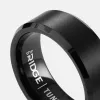 Ridge 8mm Beveled Ring Set - Royal Black sold by The Ridge