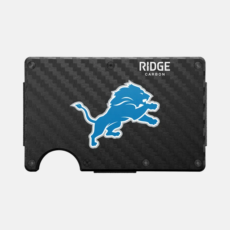 Ridge Wallet - Detroit Lions - Carbon Fiber 3k sold by The Ridge
