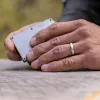 Ridge 4mm Rounded Ring Set - Platinum sold by The Ridge
