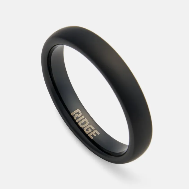Ridge 4mm Rounded Ring Set - Royal Black sold by The Ridge