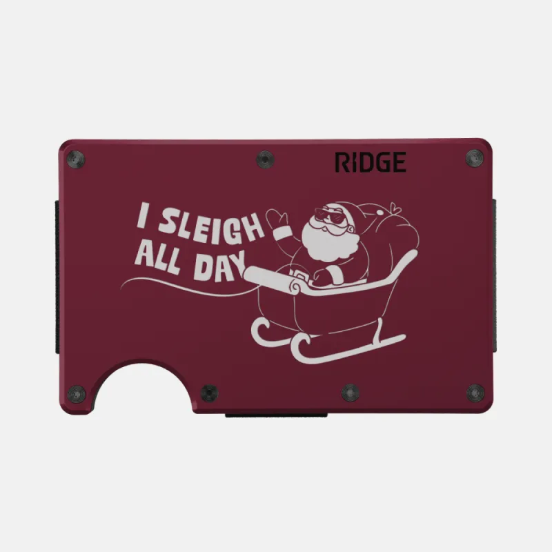 Ridge Wallet - Sleigh All Day - Black Cherry made by The Ridge