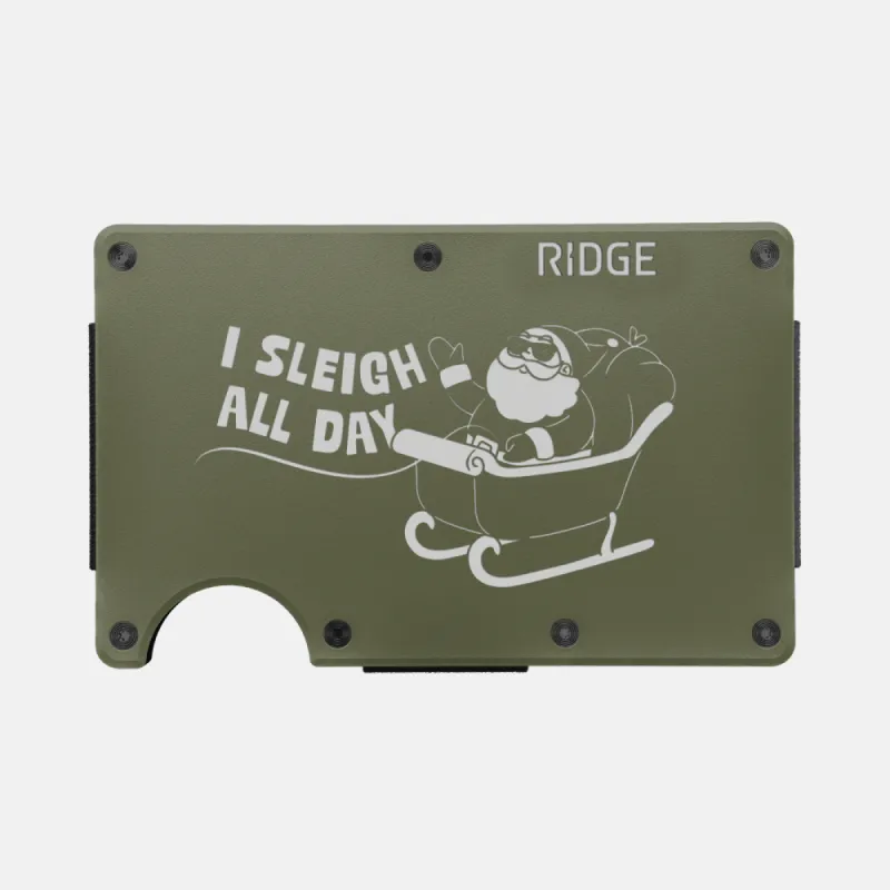 Ridge Wallet - Sleigh All Day - Matte Olive made by The Ridge