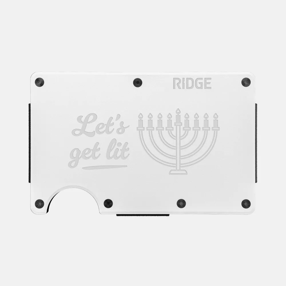 Ridge Wallet - Lets Get Lit - Polar White sold by The Ridge