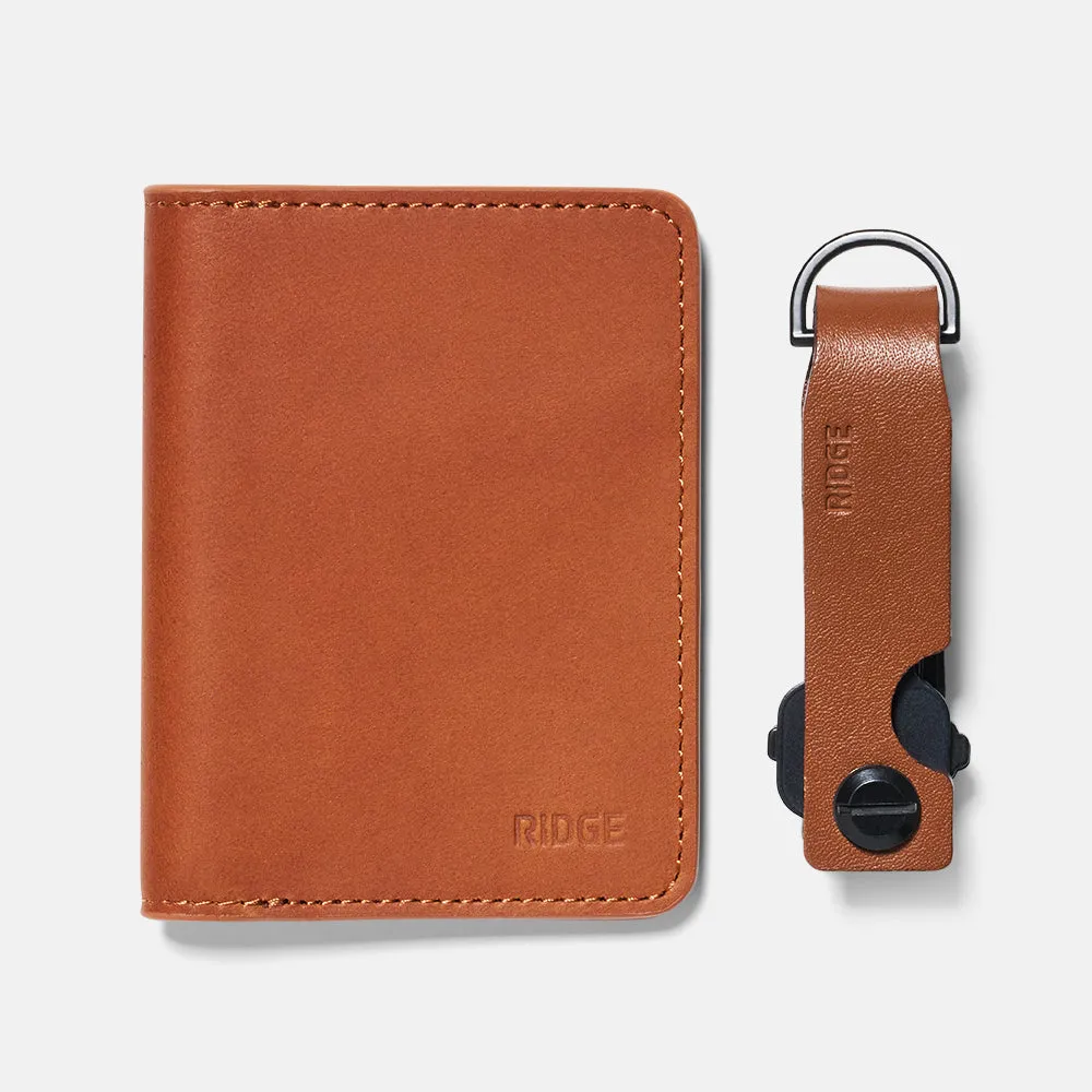 Daily Driver Kit - Bifold - Tobacco Brown Leather sold by The Ridge