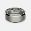 Ridge 8mm Beveled Ring Set - Platinum | Tantalum sold by The Ridge