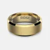 Ridge 8mm Beveled Ring Set - 24K Gold | Tantalum sold by The Ridge