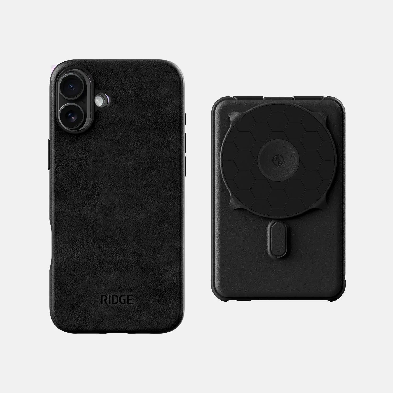 Everyday Charging Kit - iPhone 16 Plus - Midnight Black Leather sold by The Ridge
