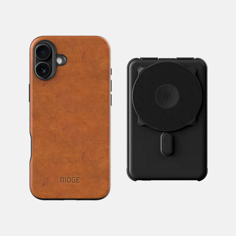 Everyday Charging Kit - iPhone 16 Plus - Tobacco Brown Leather sold by The Ridge
