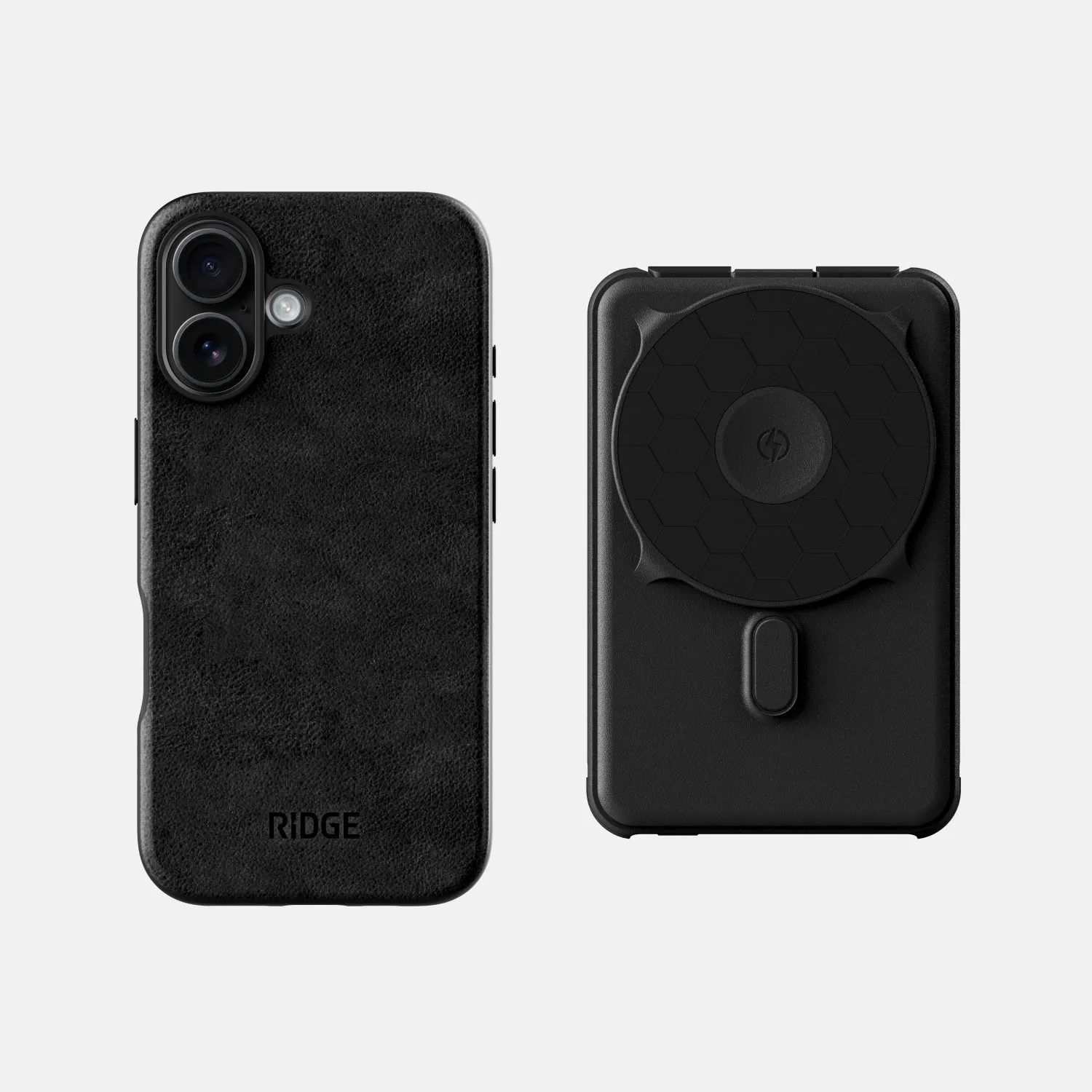 Everyday Charging Kit - iPhone 16 - Midnight Black Leather sold by The Ridge