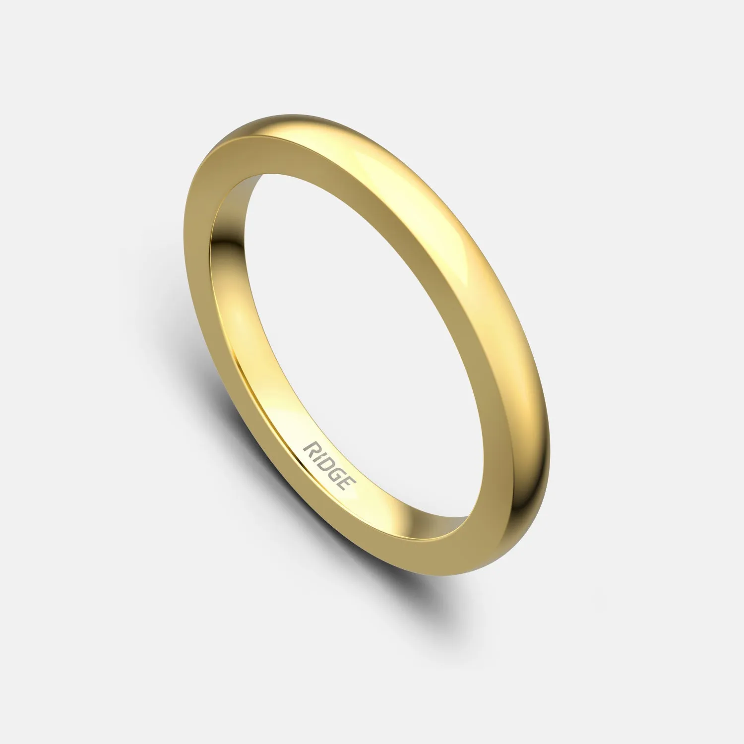 Ridge 2mm Rounded Ring Set - 14K Yellow Gold sold by The Ridge product image thumbnail 2