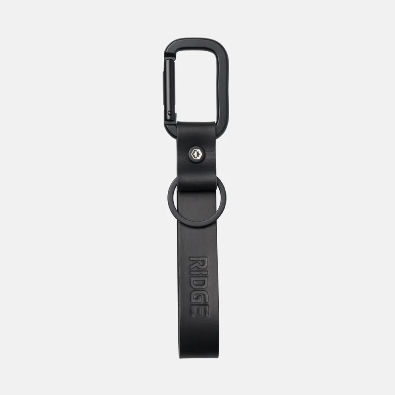 Everyday Keychain - Midnight Black Leather sold by The Ridge