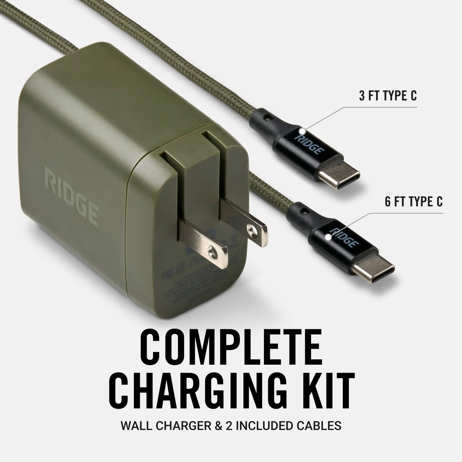Everyday Charging Kit - Power Adapter + iPhone 17 Pro Max - Matte Olive sold by The Ridge product image thumbnail 4