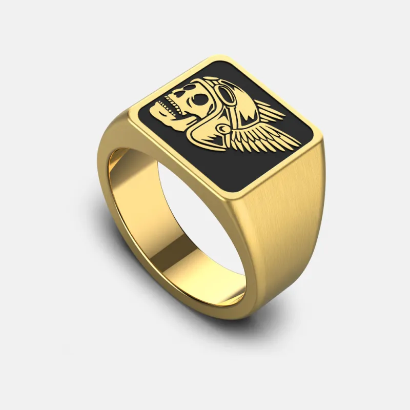 Godspeed Signet - 18K Gold made by The Ridge