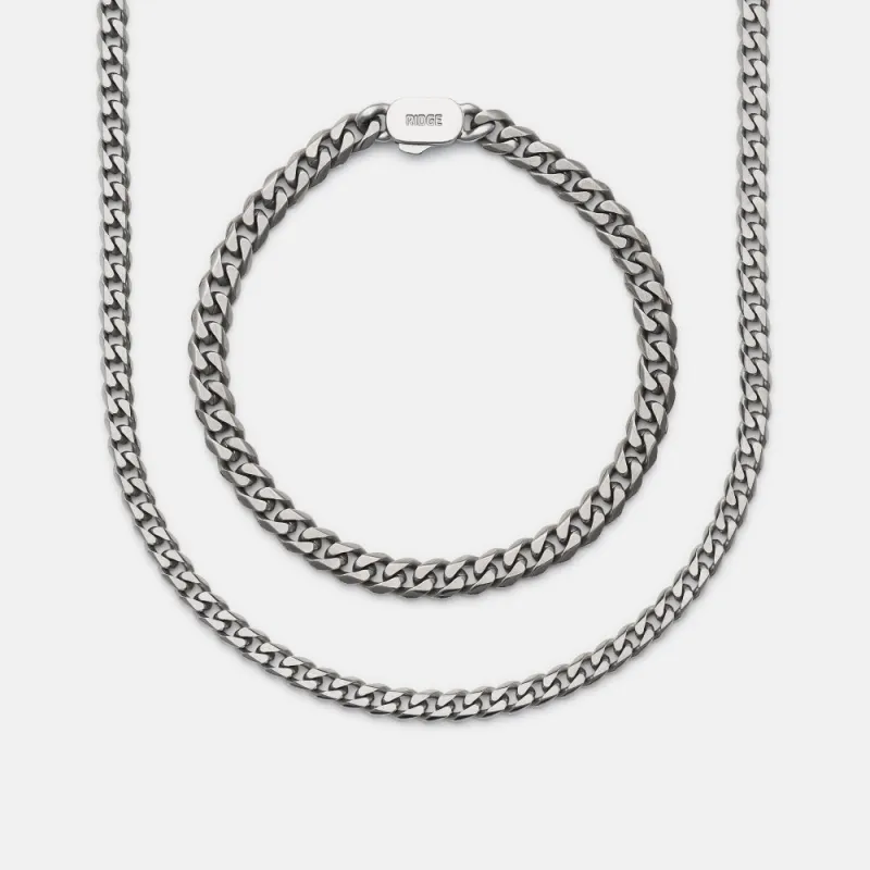 Curb Chain Kit - Titanium - Large made by The Ridge