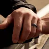 Ridge 6mm Hammered Ring Set - Gunmetal sold by The Ridge