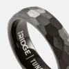 Ridge 6mm Hammered Ring Set - Gunmetal sold by The Ridge