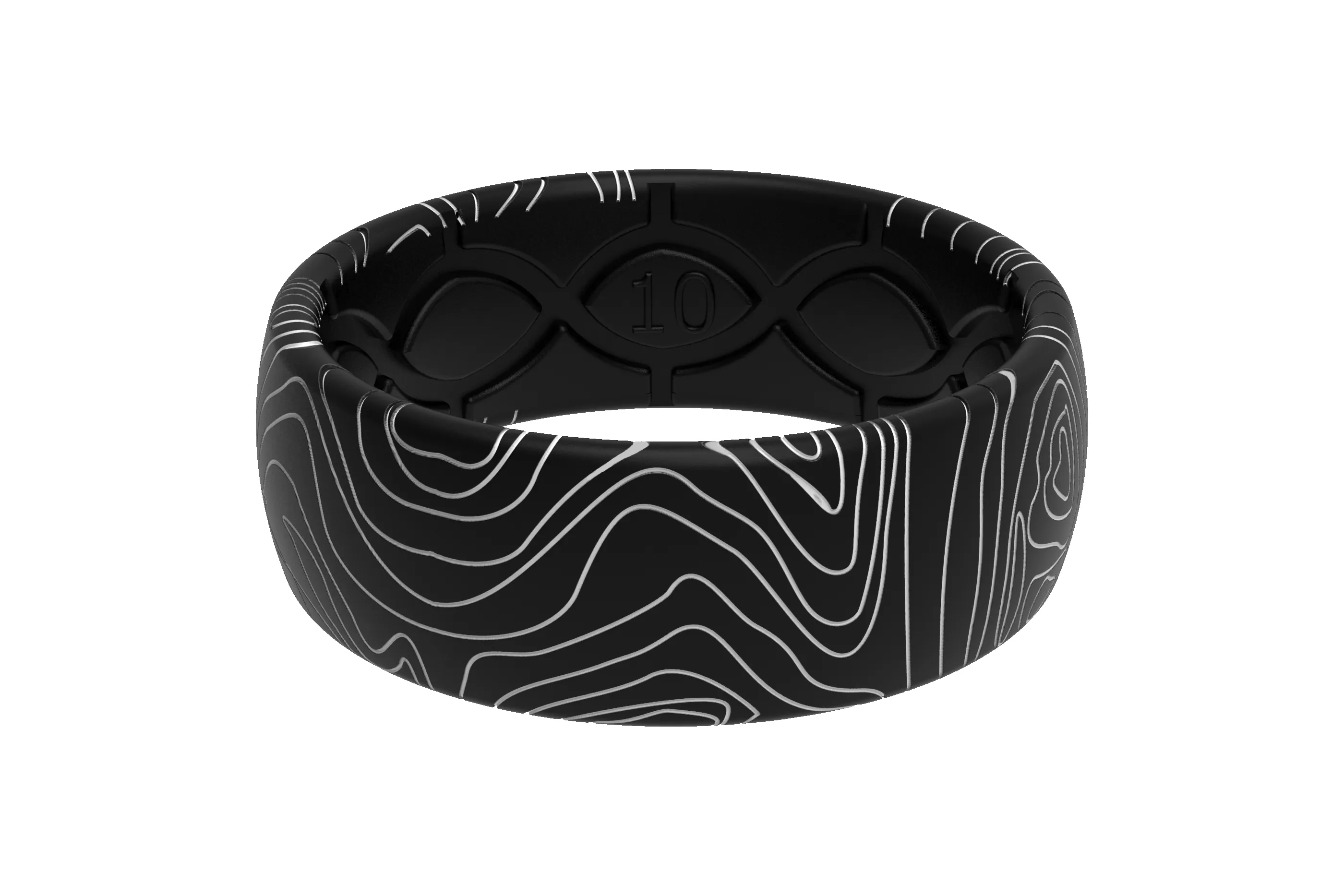 ***DISCONTINUED***3D Topo Midnight Black/Grey Ring***DISCONTINUED*** sold by Groove Life