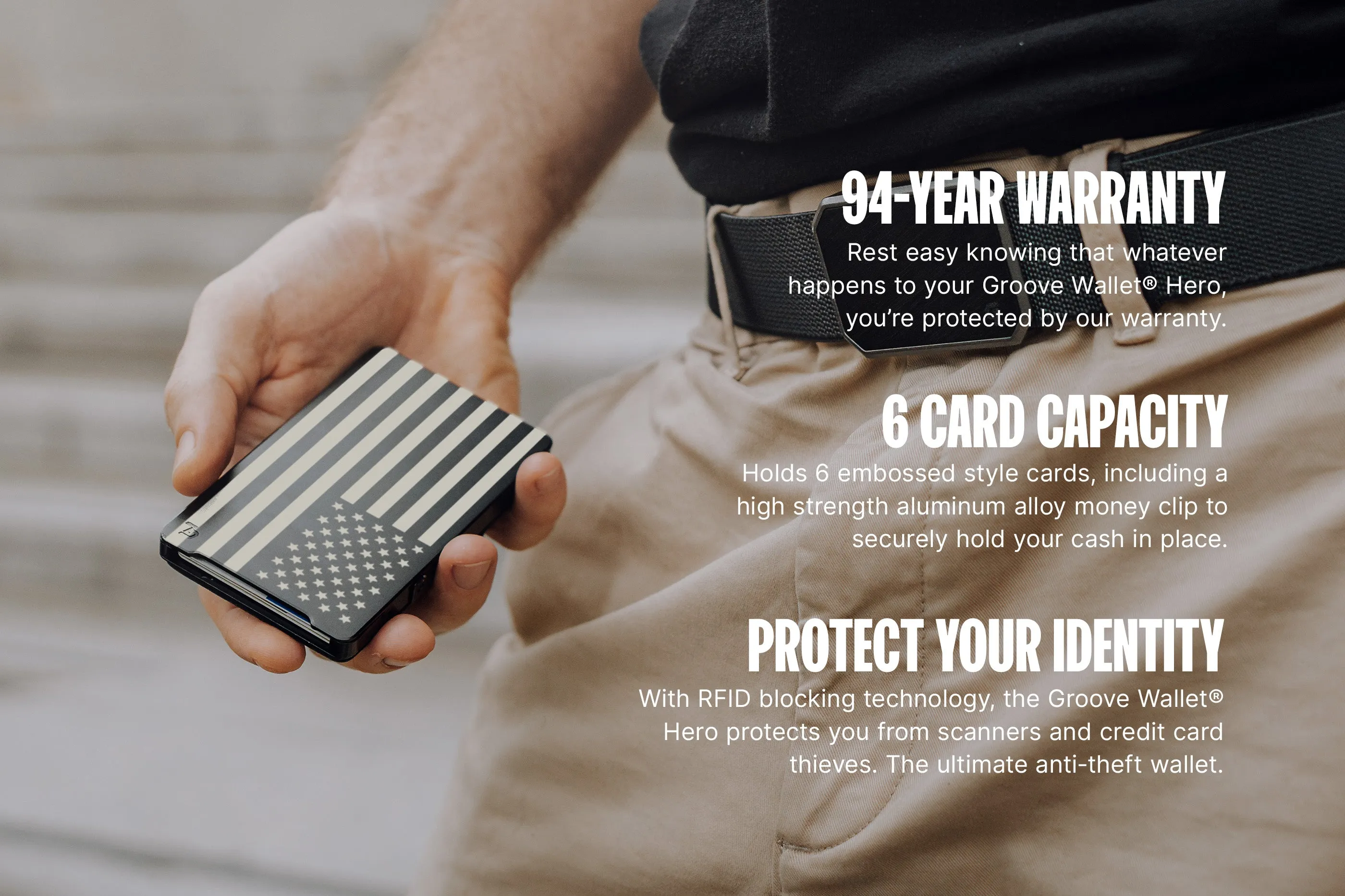 Groove Wallet® Hero - Gun Metal 1.5 sold by Groove Life product image thumbnail 5