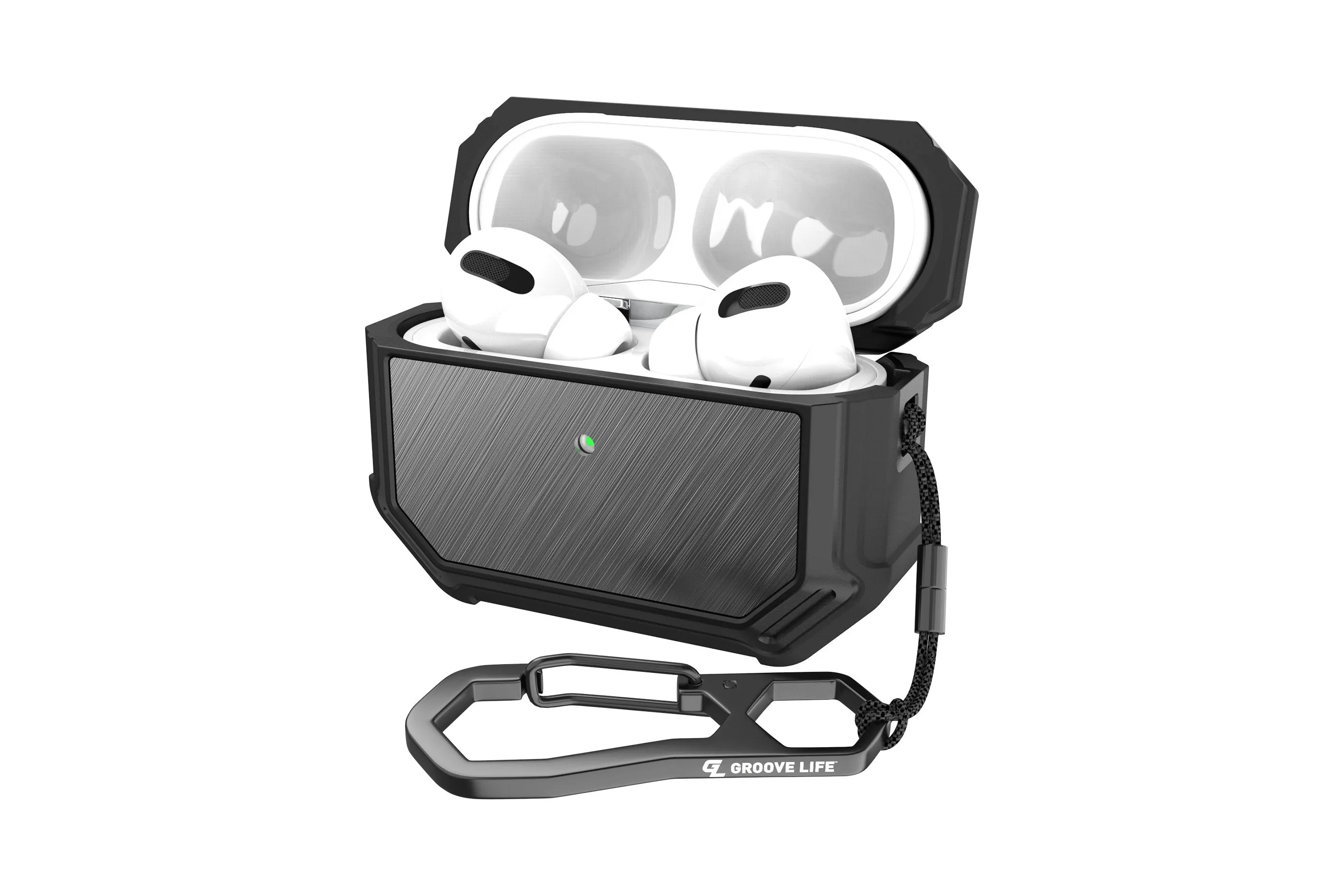 Groove Case Black/Gun Metal Aluminum AirPods Pro sold by Groove Life product image thumbnail 2