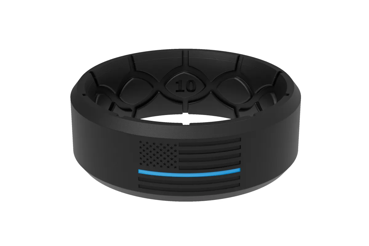 Edge Hero - Protector Black/Blue Line Ring sold by Groove Life