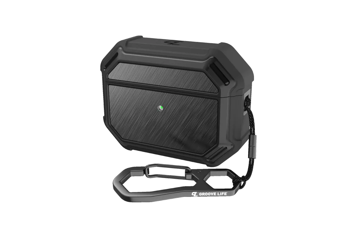 Groove Case Black/Black Aluminum for AirPods Pro sold by Groove Life
