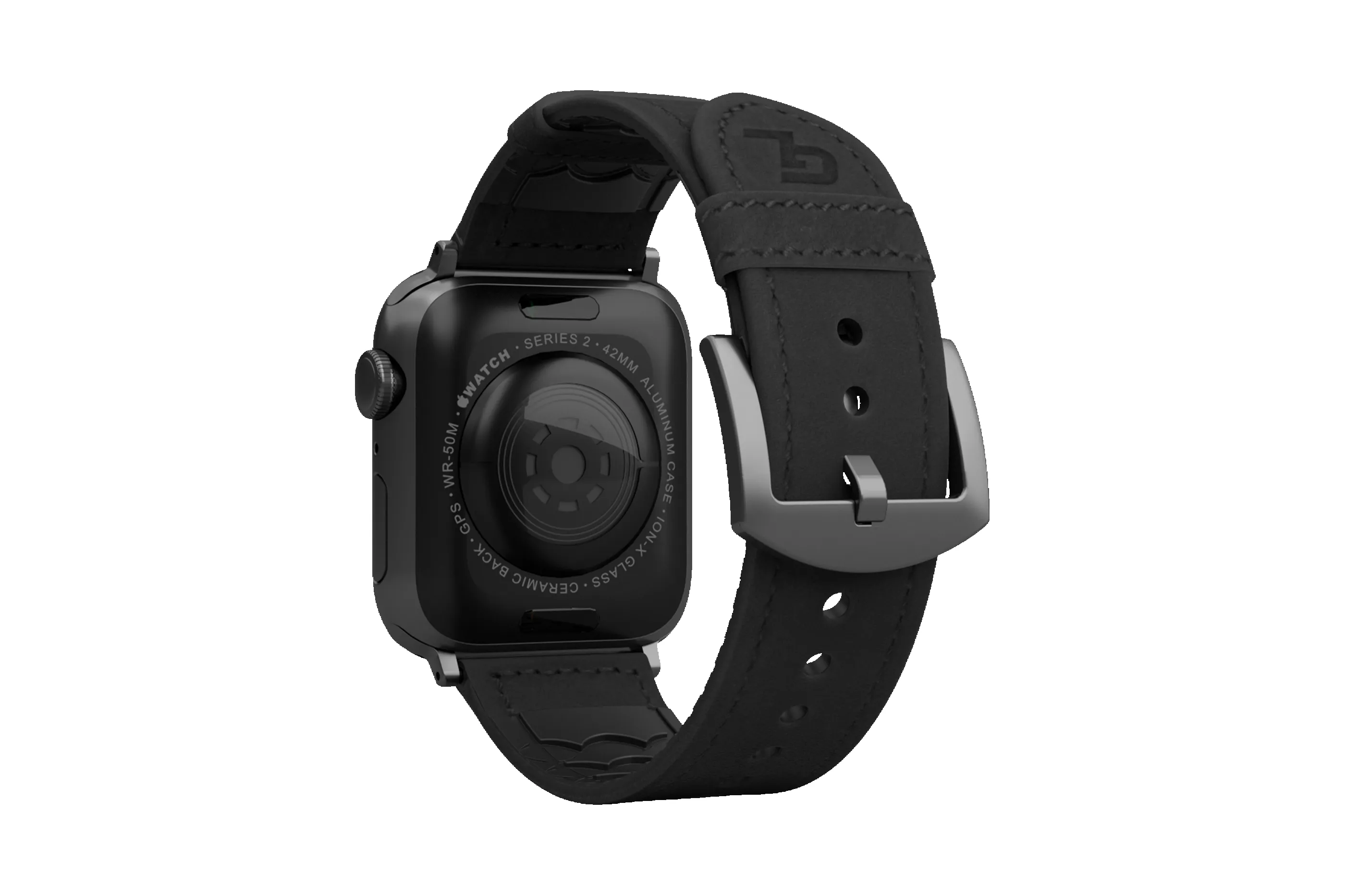 Vulcan Obsidian - Black Apple Leather Watch Band sold by Groove Life product image thumbnail 2