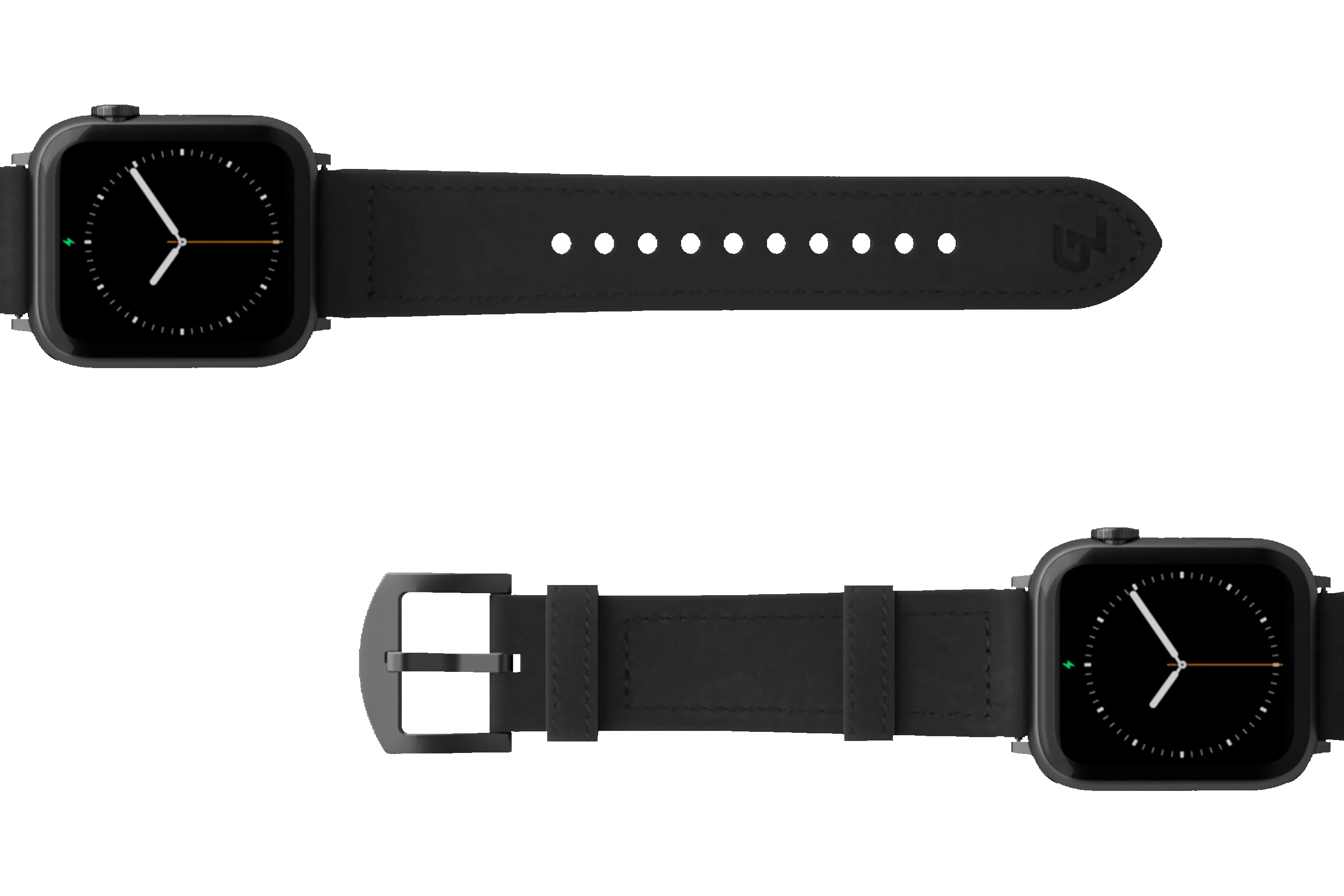 Vulcan Obsidian - Black Apple Leather Watch Band sold by Groove Life product image thumbnail 3