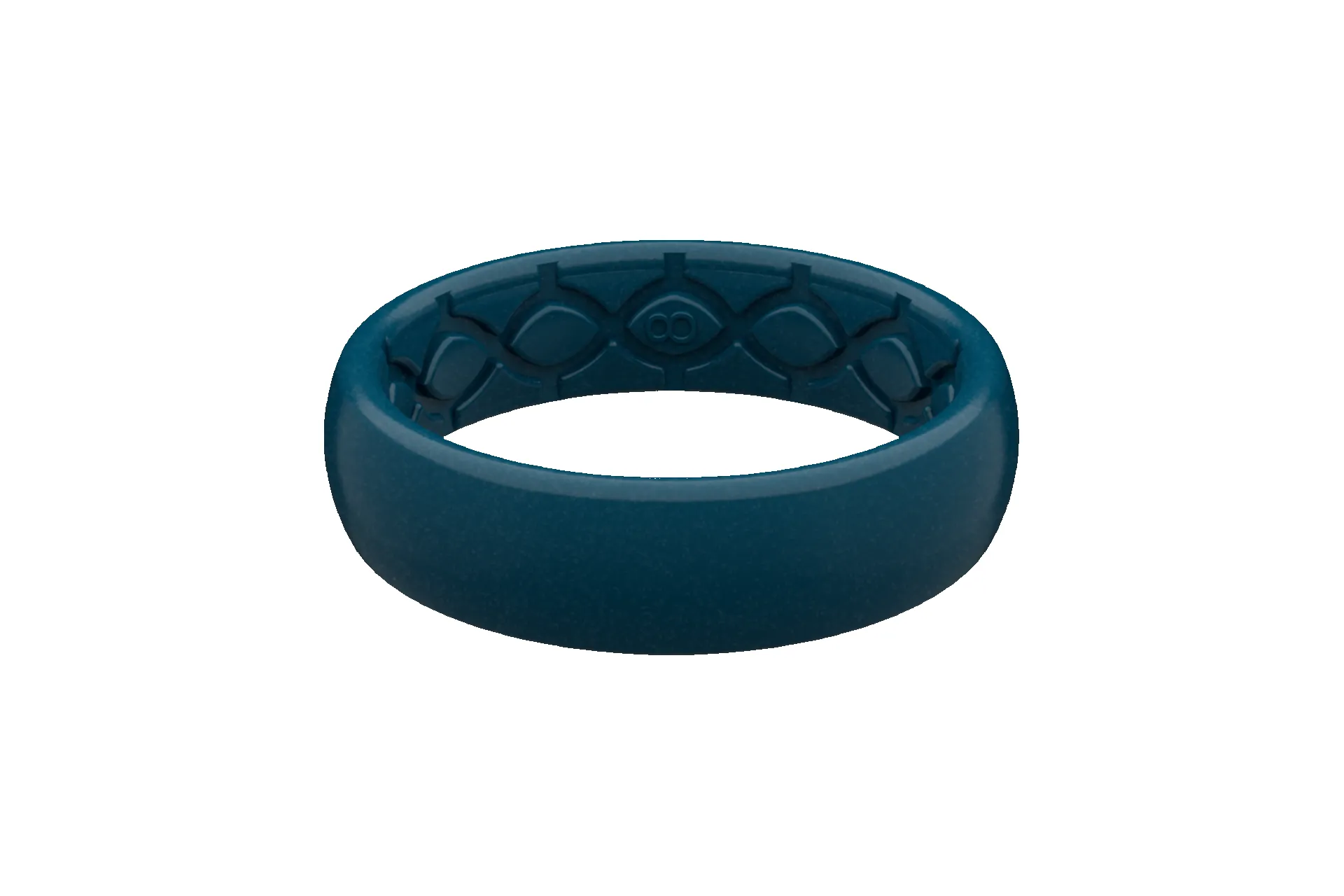 Satin Dark Ocean Thin Ring sold by Groove Life