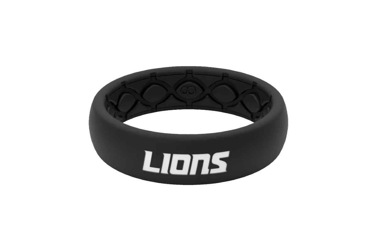 NFL Detroit Lions Black Thin Ring sold by Groove Life