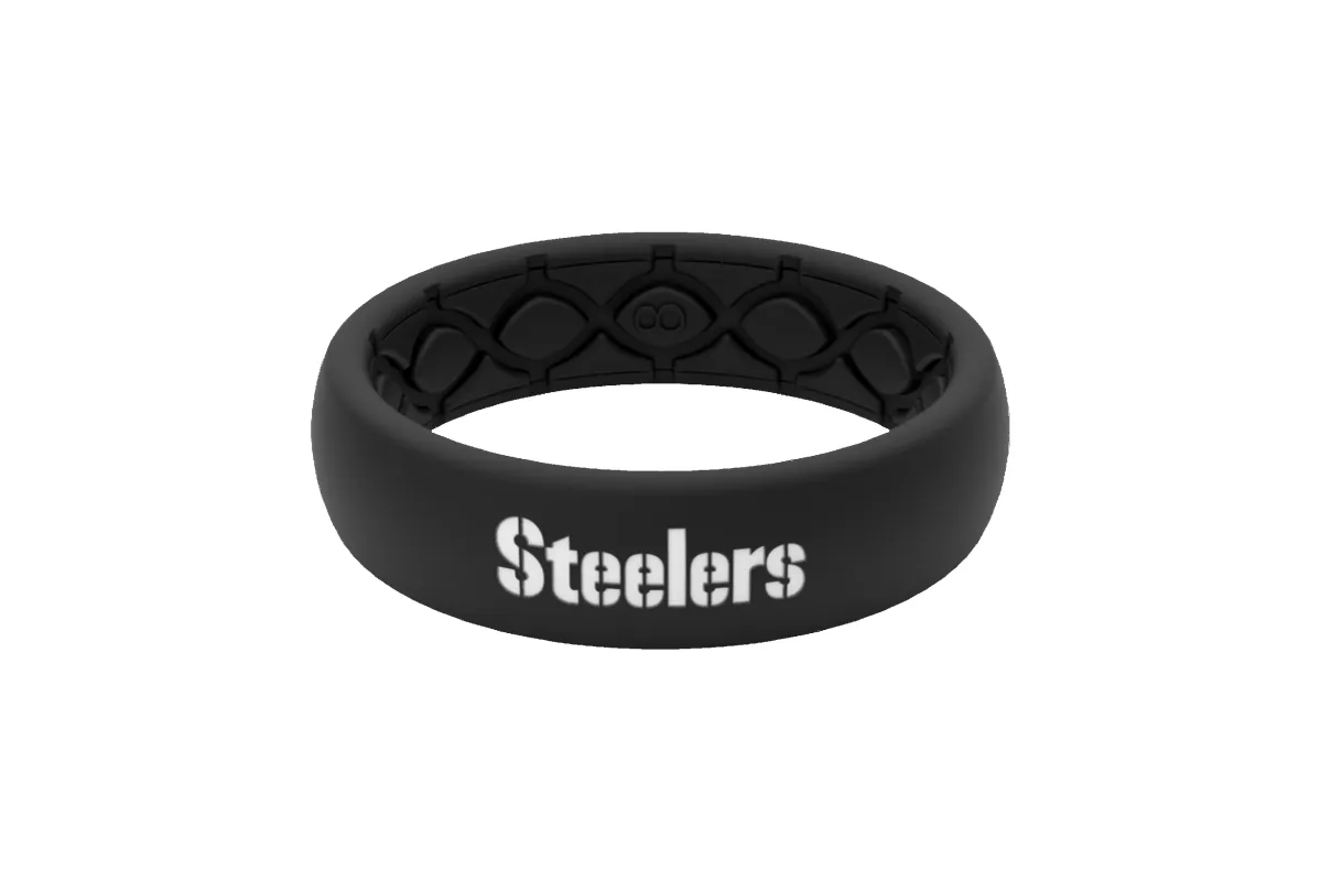 NFL Pittsburgh Steelers Black Thin Ring sold by Groove Life
