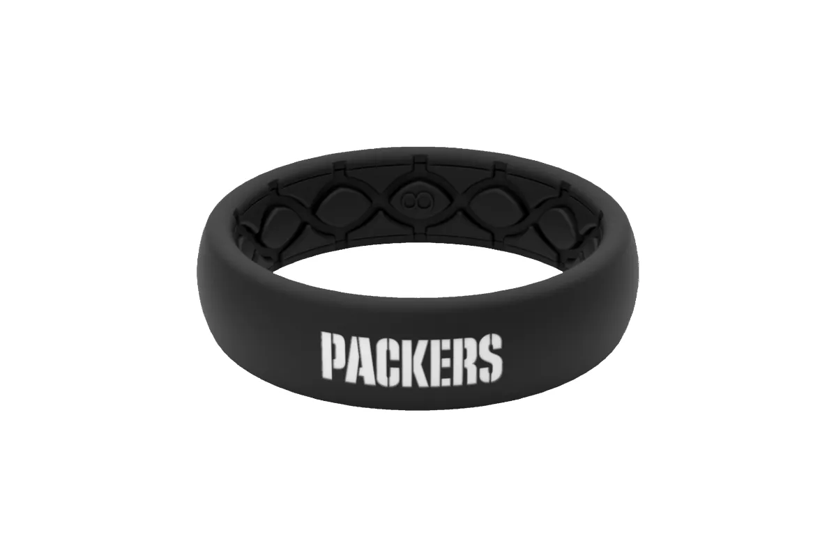 NFL Green Bay Packers Black Thin Ring sold by Groove Life