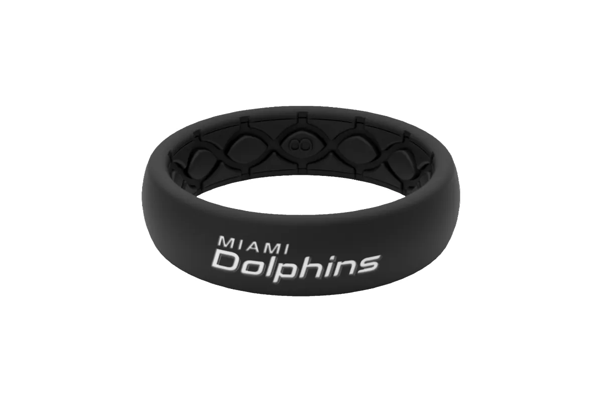 NFL Miami Dolphins Black Thin Ring sold by Groove Life