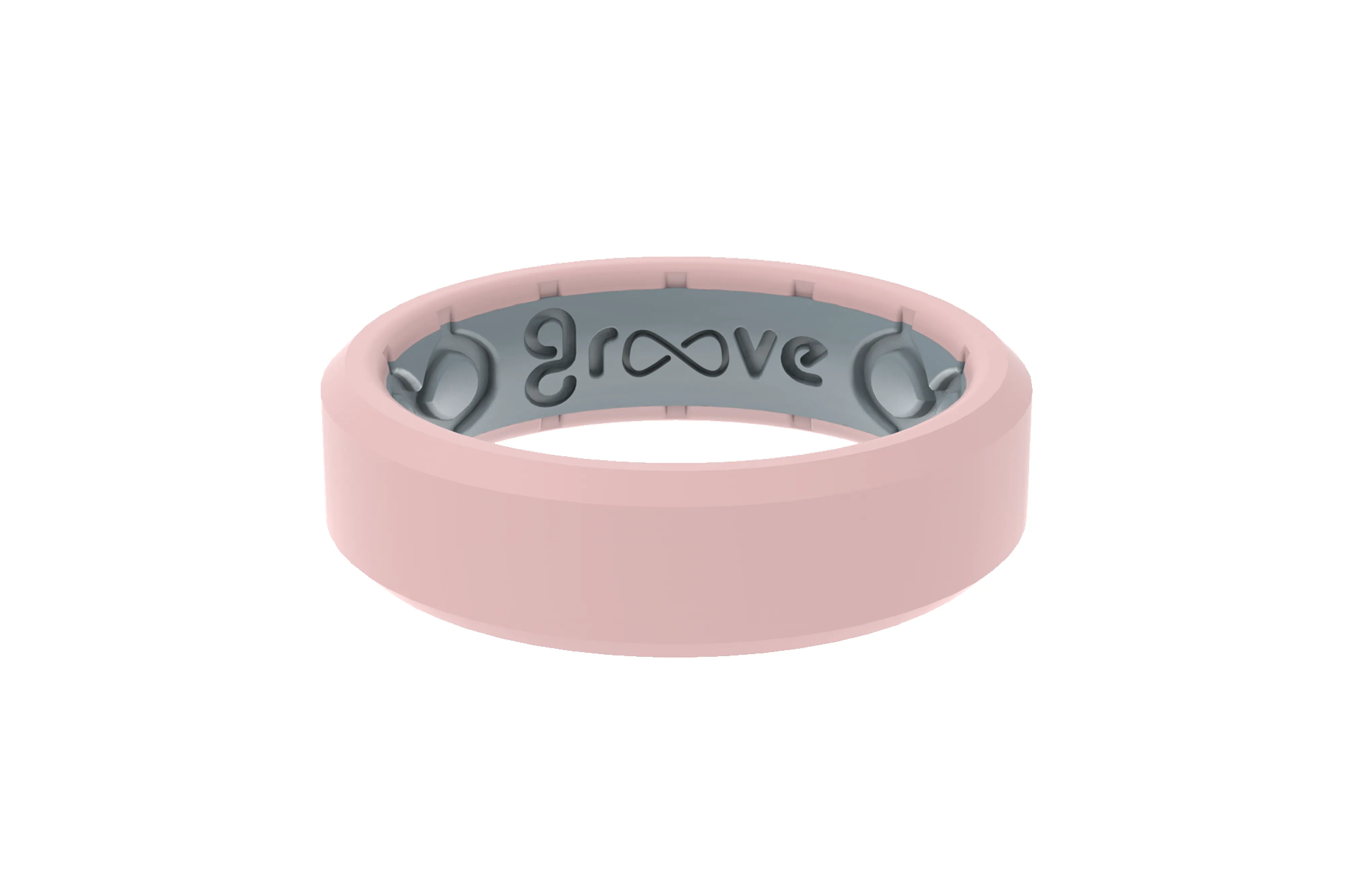 Edge Rose Quartz Thin Ring sold by Groove Life