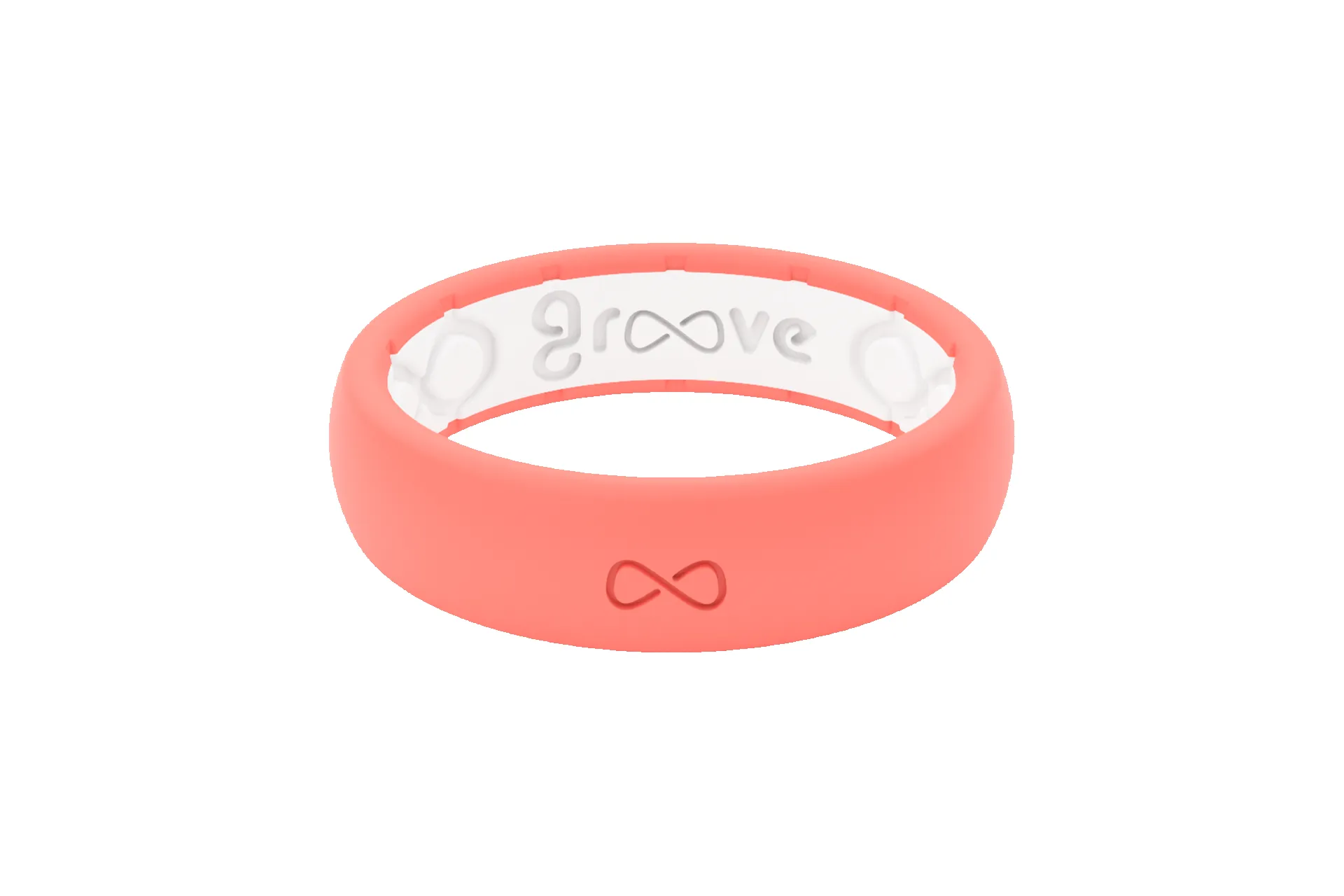 Solid Coral Thin Ring sold by Groove Life