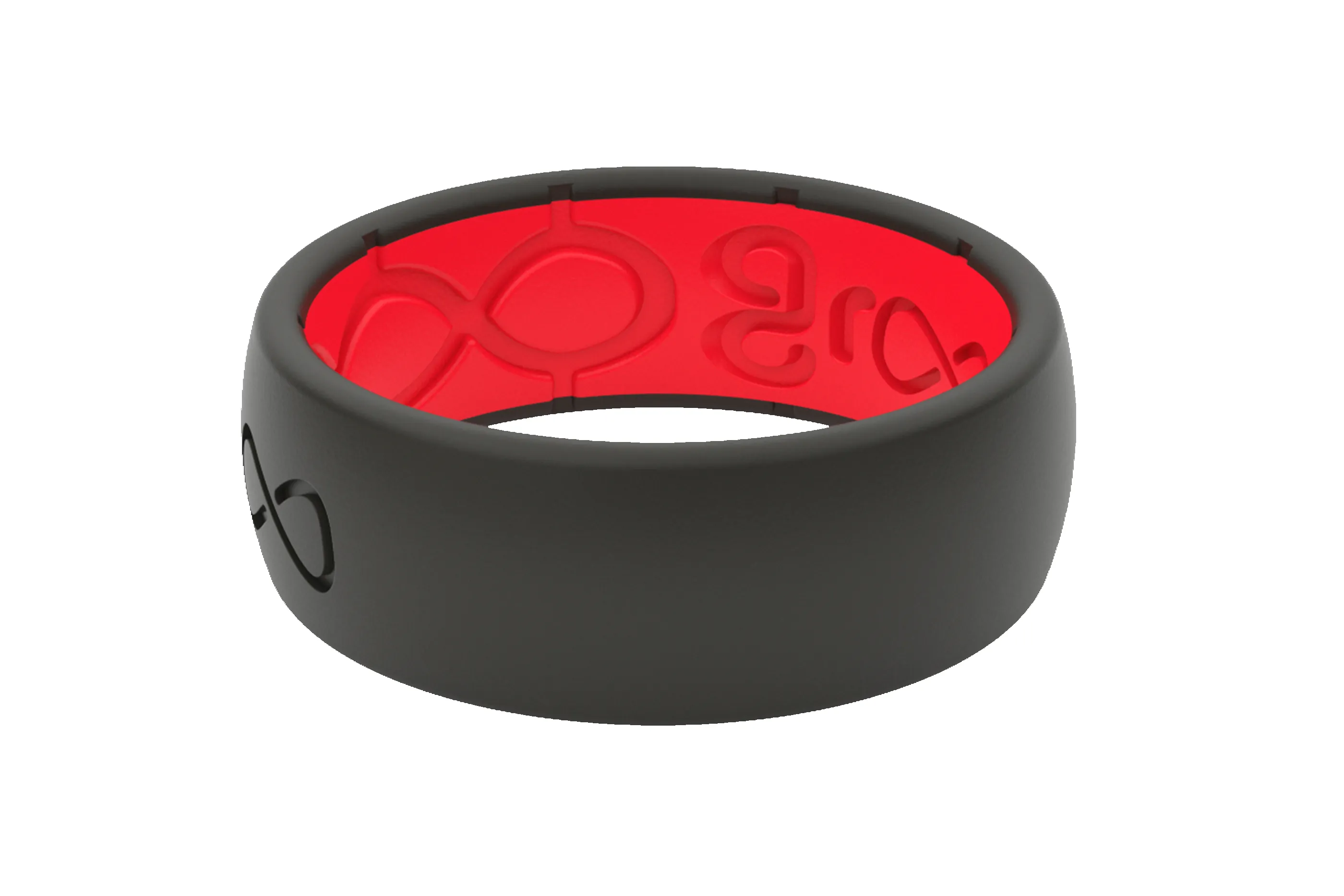 Solid Midnight Black & Raspberry Red Ring sold by Groove Life product image thumbnail 3