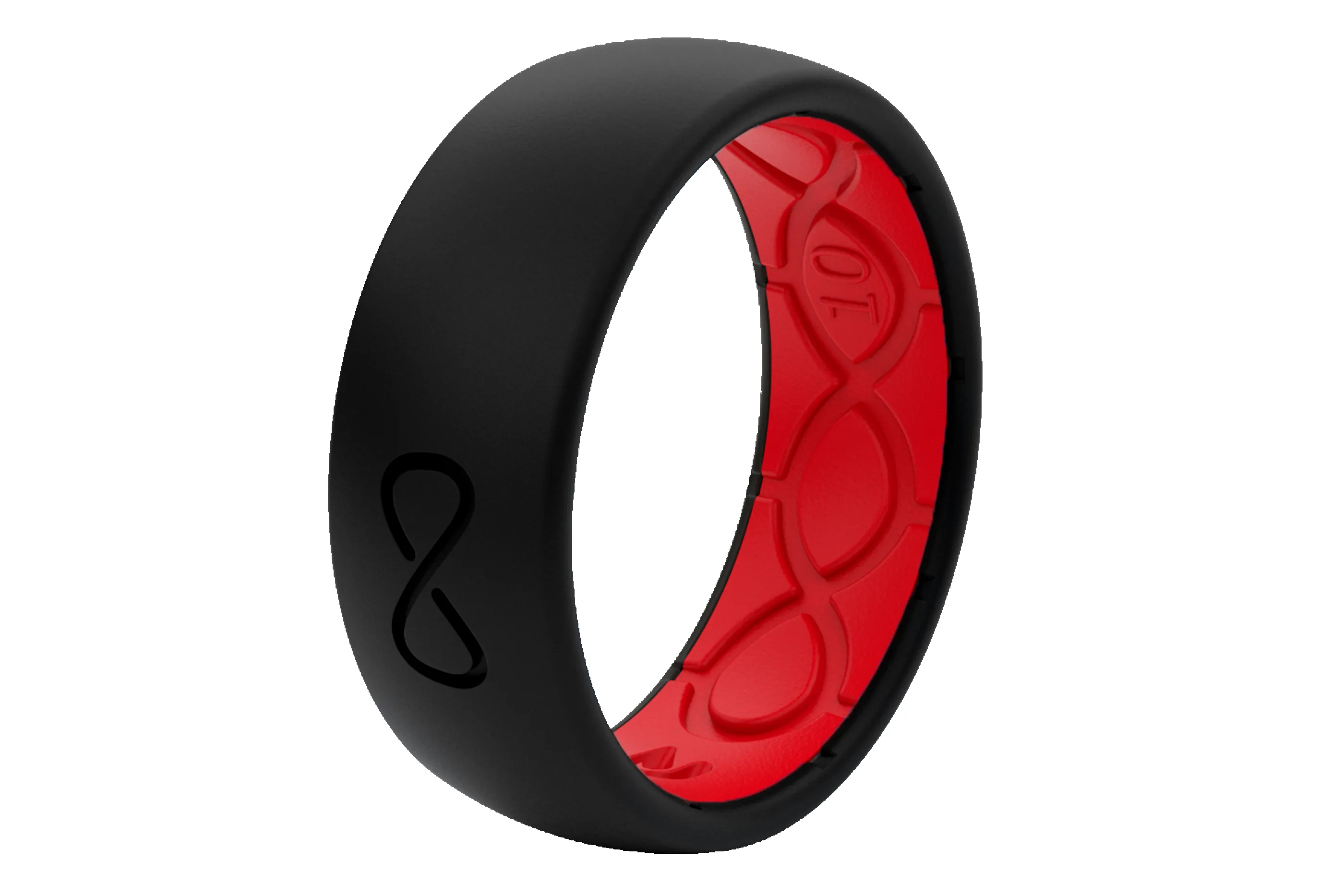 Solid Midnight Black & Raspberry Red Ring sold by Groove Life product image thumbnail 2