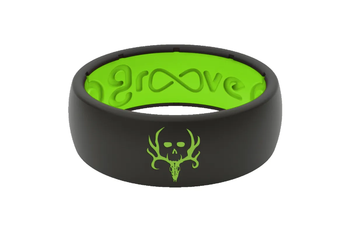 Bone Collector Black & Green Ring sold by Groove Life