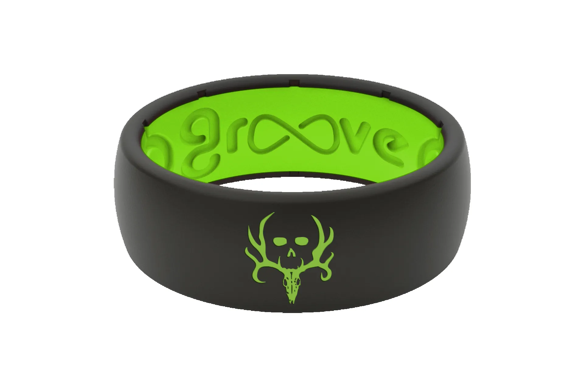 Bone Collector Black & Green Ring sold by Groove Life
